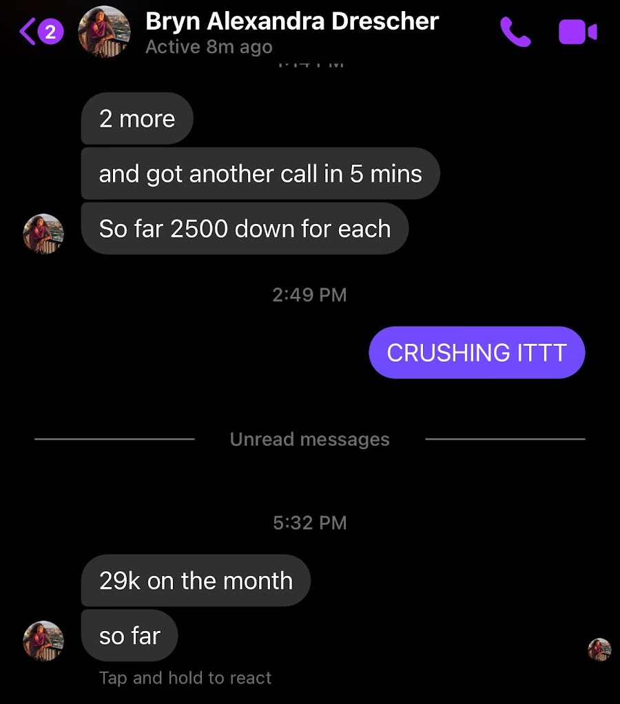 Bryn — mindset coach, $29K month