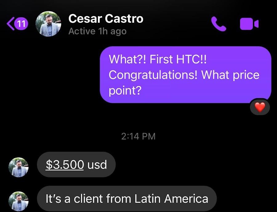 Cesar — fitness coach, first high-ticket client at $3.5K